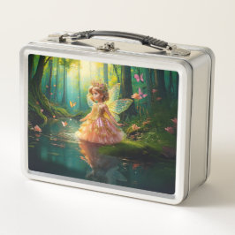 Eine magische Fee in einem Teich Metall Brotdose