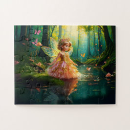 Eine magische Fee in einem Teich Puzzle