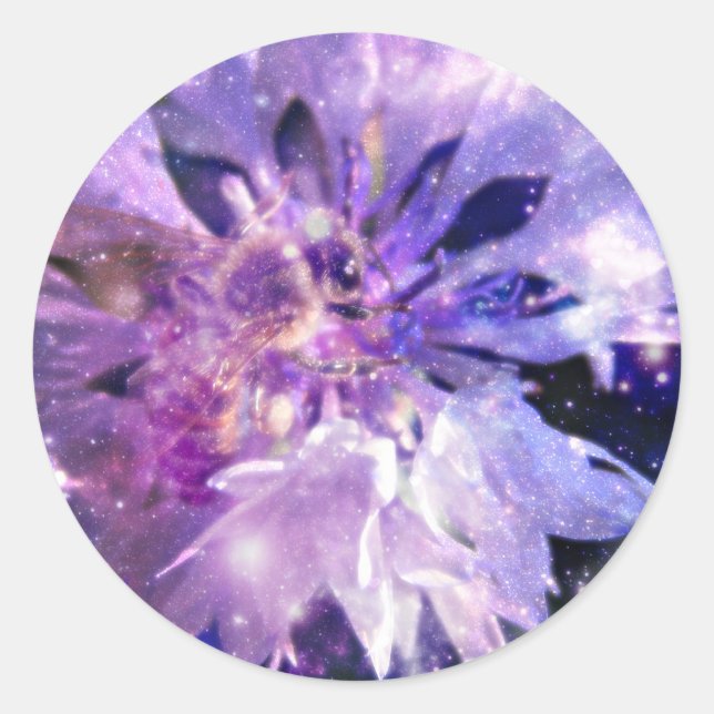 Eine magische Honigbiene Runder Aufkleber (Vorderseite)