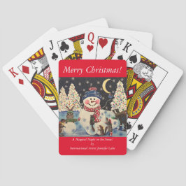 "Eine magische Nacht im Schnee" Spielkarten