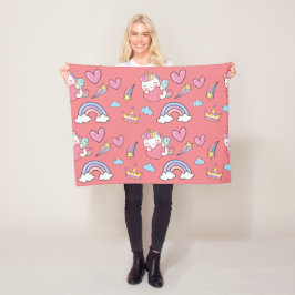 Eine magische Regenbogenpartei im Muster der Gebur Fleecedecke