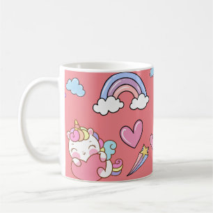 Eine magische Regenbogenpartei im Muster der Gebur Kaffeetasse