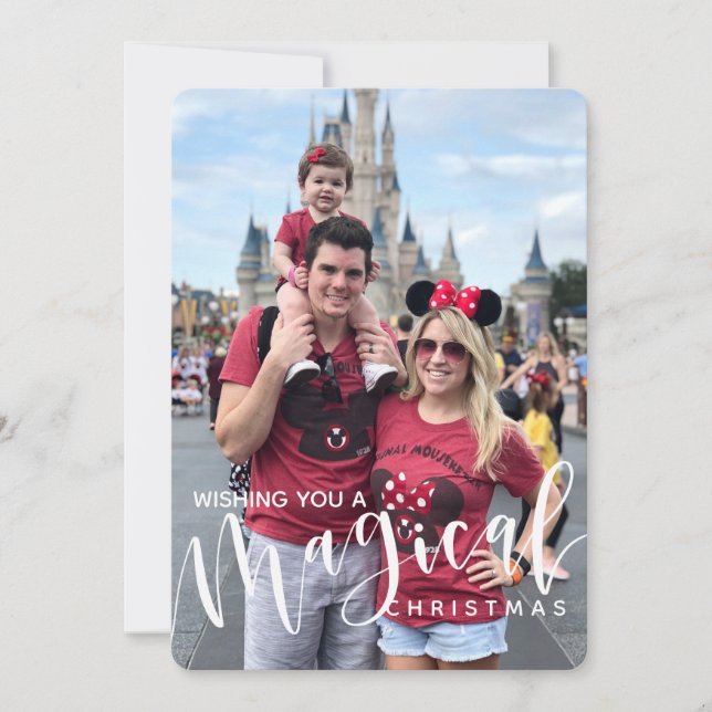 Eine magische Weihnachtskarte Feiertagskarte (Vorderseite)