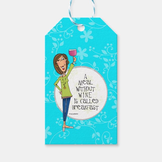 eine Mahlzeit ohne Wein Geschenkartikel Geschenkanhänger (Vorderseite)