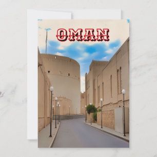 Eine malerische Omani-Straße Feiertagskarte