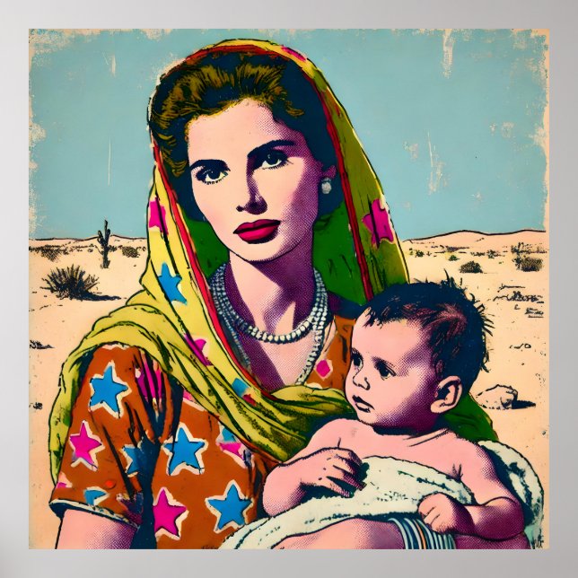 Eine Mama in der Wüste Poster (Vorne)