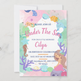 Eine Märchen-Geburtstagsparty im Ozean Save The Date