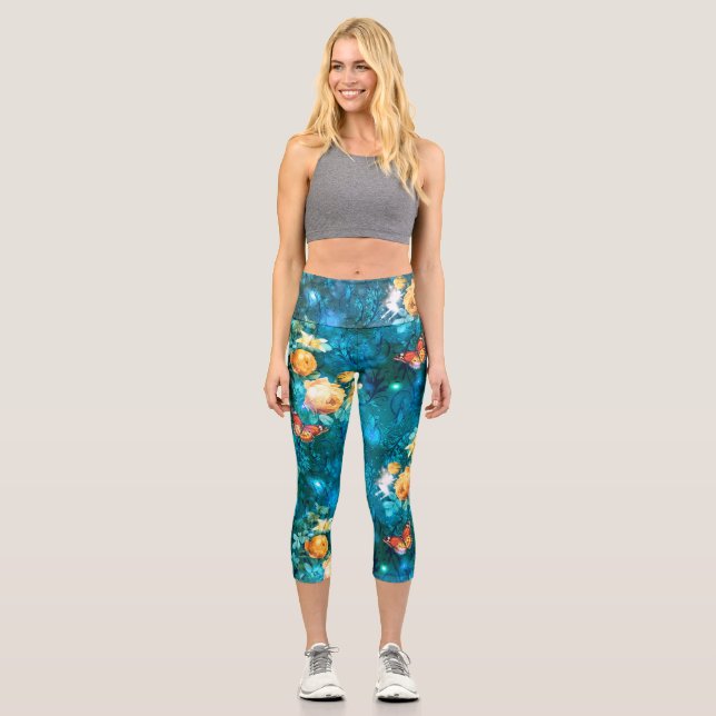 Eine Märchen im Design der Gartenreihe 11 Capri Leggings (Vorderseite)