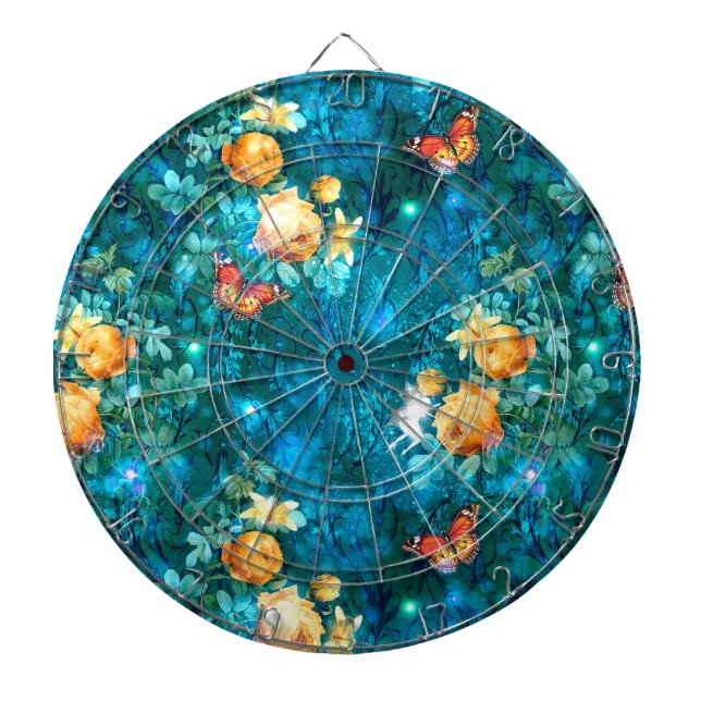 Eine Märchen im Design der Gartenreihe 11 Dartscheibe (vorne)