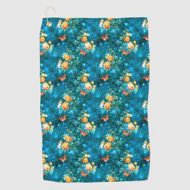 Eine Märchen im Design der Gartenreihe 11 Golfhandtuch (Vorderseite)