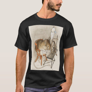 Eine Maus auf seinem Spinnrad T-Shirt