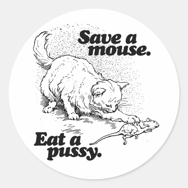 EINE MAUS gerettet -.png Runder Aufkleber (Vorderseite)