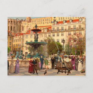 Eine Maxia des Rossio (Lissabon) Postkarte