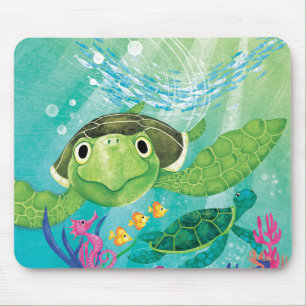 Eine Meeresschildkröte-Rettung Mousepad