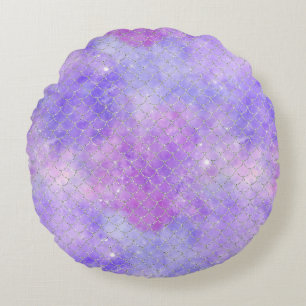 Eine Meerjungfrau-Galaxie-Serie Design 3 Rundes Kissen