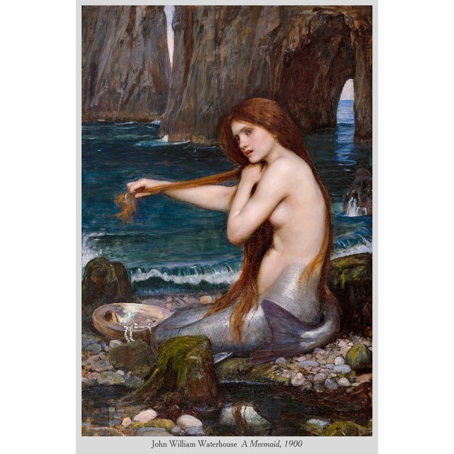 Eine Meerjungfrau von John William Waterhouse 1900 Poster (Von Creator hochgeladen)