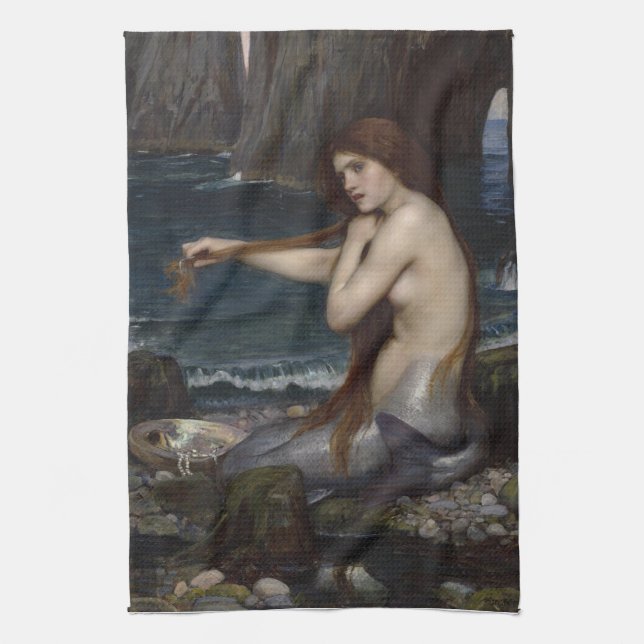 Eine Meerjungfrau von John William Waterhouse Handtuch (Vertikal)