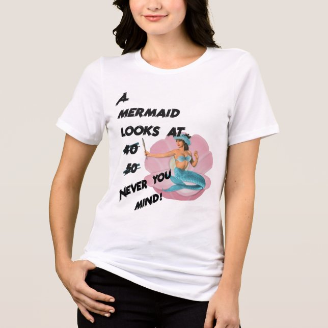 Eine Meerjungfrau wird 60 Tri-Blend Shirt (Vorderseite)