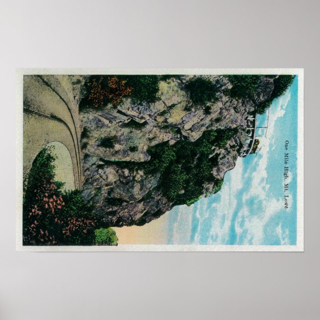 Eine Meile hoch, am Berg LoweMt. Lowe, CA Poster (Vorne)