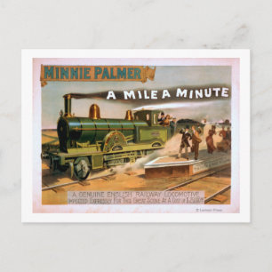 "Eine Meile pro Minute" Großes Lokomotiven-Zug-The Postkarte