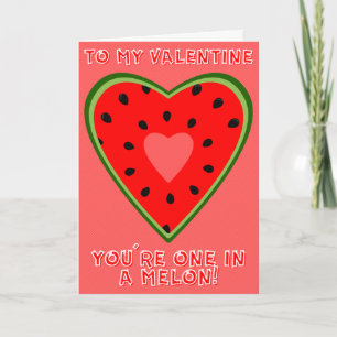 Eine Melon Funny Valentine Card Karte