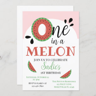 Eine Melon Girls zum ersten Geburtstag Einladung