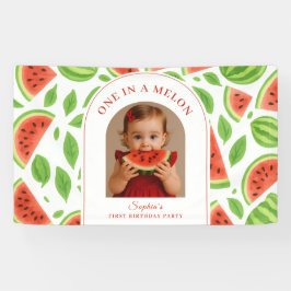 Eine Melone Wassermelone Benutzerdefiniertes Foto Banner