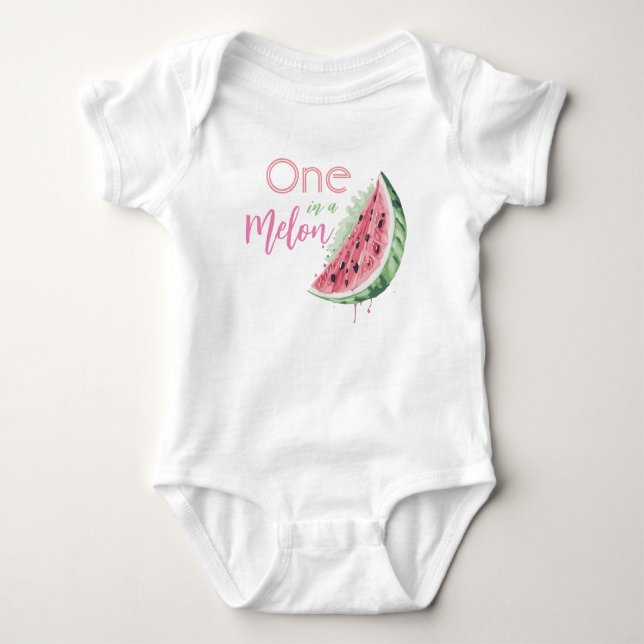 Eine Melone, Watermelon Baby Strampler (Vorderseite)