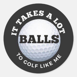 Eine Menge Balls Golf Sticker, lustige Golf Aufkle Runder Aufkleber