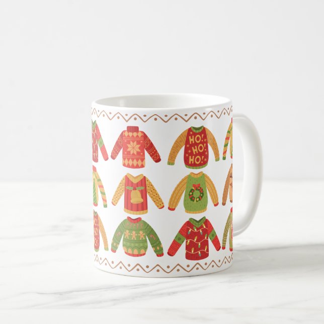 Eine Menge hässlicher Sweaters Weihnachts-Klassik- Kaffeetasse (VorderseiteRechts)