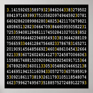 Eine Menge Pi Yellow 3 Poster