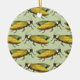 Eine Menge von Katydids Verzierung Keramik Ornament
