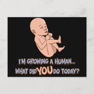 Eine menschliche Mutterschaft wachsen lassen Postkarte