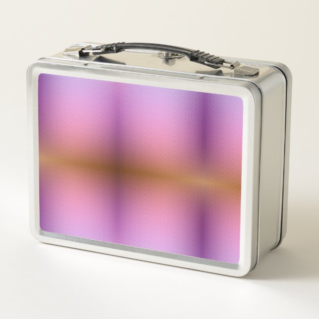 Eine metallene Lunchbox mit einem lebendigen Desig (Rückseite)