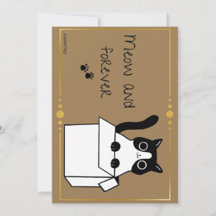 Eine Miau- und Forever-Karte zur Erinnerung für Ih Dankeskarte