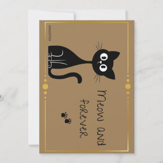 Eine Miau- und Forever-Karte zur Erinnerung für Ih Dankeskarte