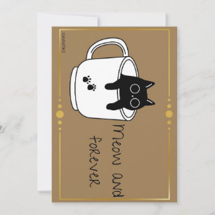 Eine Miau- und Forever-Karte zur Erinnerung für Ih Dankeskarte