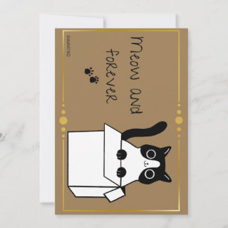 Eine Miau- und Forever-Karte zur Erinnerung für Ih Dankeskarte