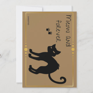 Eine Miauen- und Forever-Card-Erinnerung für Ihren Dankeskarte