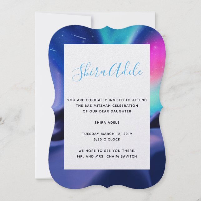 Eine Million Aurora Träume Einladung (Vorderseite)