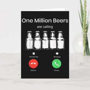 Eine Million Bier ruft Handy-Bildschirm-Bier D Karte
