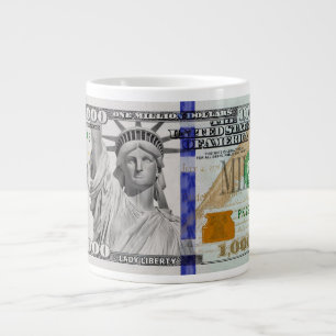 Eine Million-Dollar-Rechnung Jumbo-Tasse