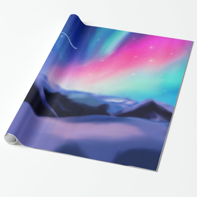 Eine Million Träume - Die Aurora Borealis Geschenkpapier (Ungerollt)