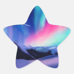 Eine Million Träume - Die Aurora Borealis Stern-Aufkleber