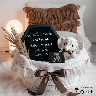 Eine minimale geschlechtsneutrale Schwangerschafts Einladung