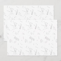 Eine minimalistische, weiße Linie Skizze zeigt ein