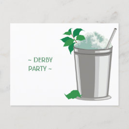 EINE MINTE JULEP DERBY-PARTY EINLADUNG POSTKARTE