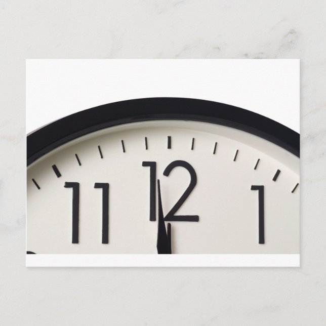 Eine Minute bis Mitternacht Postkarte (Vorderseite)