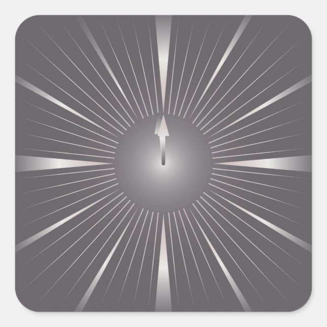 eine Minute Quadratischer Aufkleber (Vorderseite)