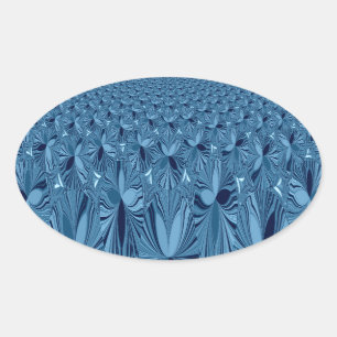 Eine Mischung aus Blau Ovaler Aufkleber